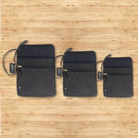 Pochette de voyage pour ordinateur portable Stonewash - Anthracite - 24 x 33 cm