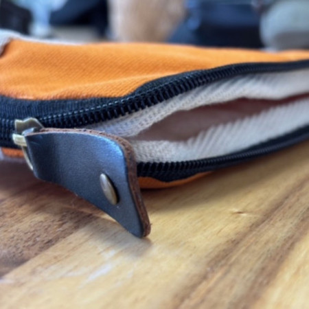 Pochette de voyage en toile pour ordinateur portable - Orange - 24 x 33 cm