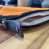 Pochette de voyage en toile pour ordinateur portable - Orange - 24 x 33 cm