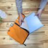 Grande pochette en toile pour ordinateur portable - Orange - 30 x 40 cm