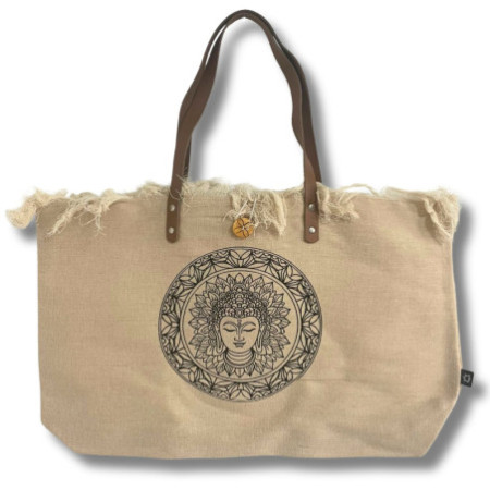Sac fourre-tout naturel avec anse en cuir - Inspiration