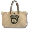 Sac fourre-tout naturel avec poignée en cuir - Bouddha