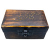 Pilulier en bois 9x5x4cm - Motifs sculptés
