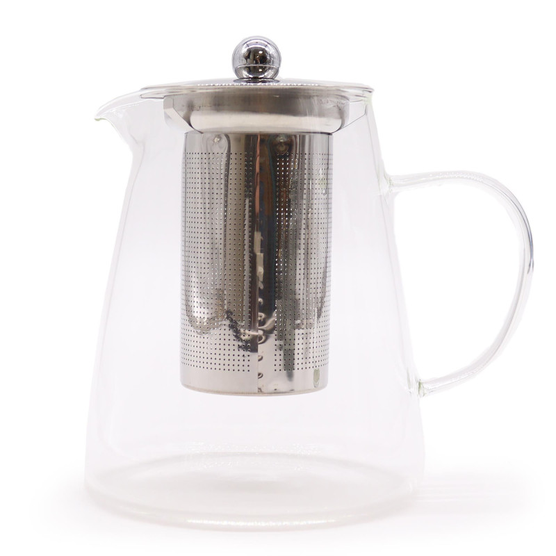 Théière à infuseur en verre - Forme de flacon - 950 ml
