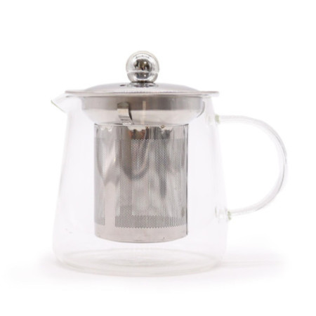 Théière à infuseur en verre - Forme de flacon - 350 ml