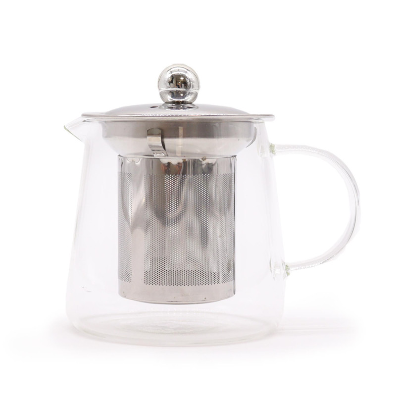 Théière à infuseur en verre - Forme de flacon - 350 ml