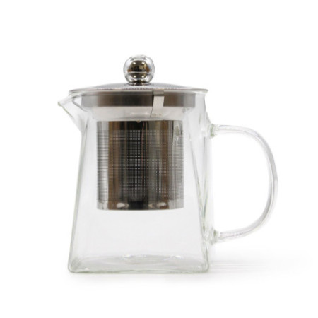 Théière à infuseur en verre - Forme tour - 350 ml