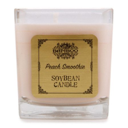 Bougie en pot de soja - Smoothie à la pêche