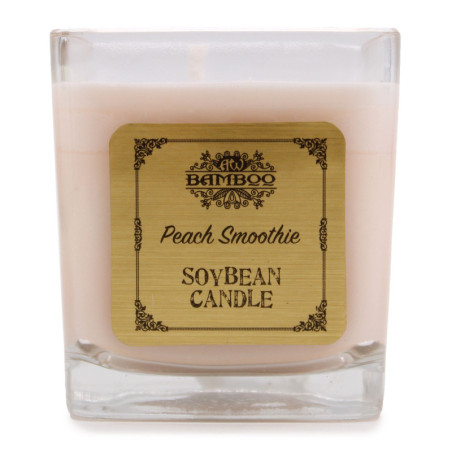 Bougie en pot de soja - Smoothie à la pêche