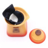 Ensemble théière et trois tasses Temple - Orange Earth