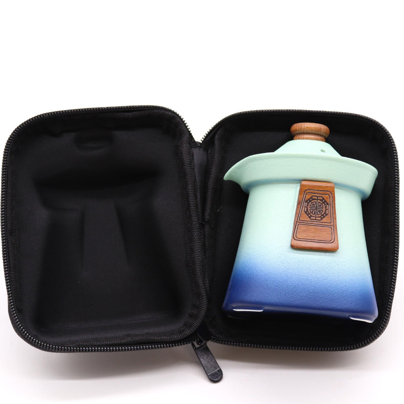 Ensemble théière et trois tasses Temple - Blue Heaven