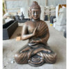 Grand Bouddha antique en or méditant dans un stupa - 1,5 m