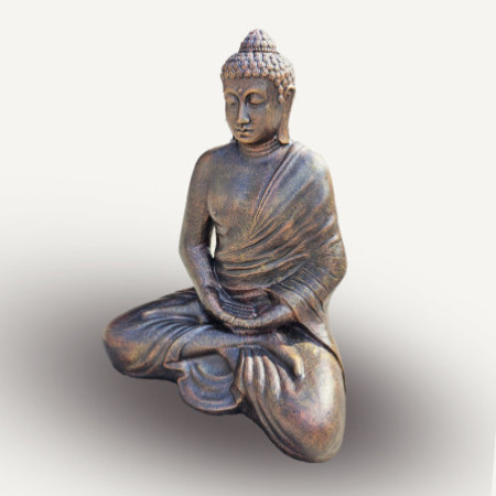 Grand Bouddha thaïlandais antique en or - 0,96 m