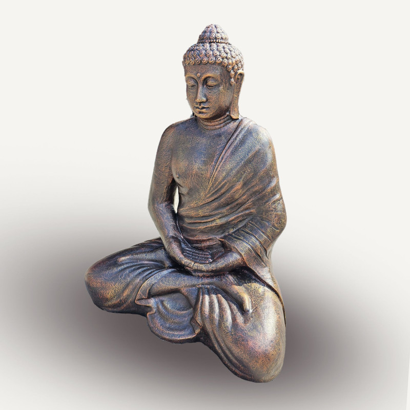 Grand Bouddha thaïlandais antique en or - 0,96 m