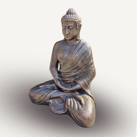 Grand Bouddha thaïlandais antique en or - 0,96 m