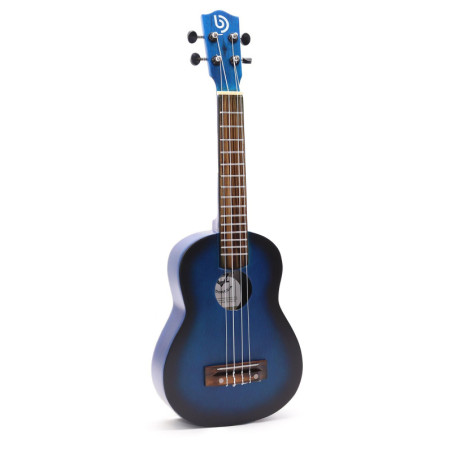 Ukulélé artisanal - Finition Blue Sunburst Sunburst (4 cordes)
