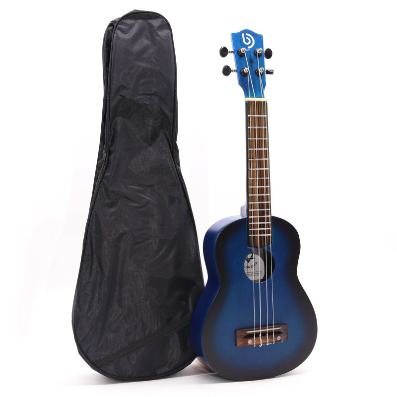 Ukulélé artisanal - Finition Blue Sunburst Sunburst (4 cordes)