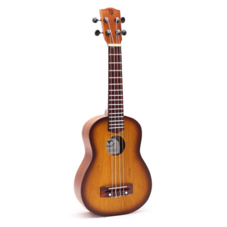 Ukulélé artisanal - Finition orange sunburst (4 cordes)