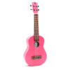 Ukulélé artisanal - Finition rose vif (4 cordes)