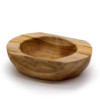 Grand bol en teck de forme naturelle - 25 x 7 cm