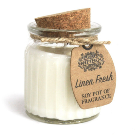 Bougies parfumées au soja et au lin frais