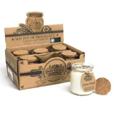 Bougies parfumées au soja et au lin frais