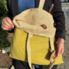 Grand sac réversible en jute et coton - Pistache