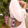 Sac hobo Jacquard - Rich Browns (bandoulière marron)