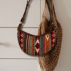 Sac hobo Jacquard - Rich Browns (bandoulière marron)