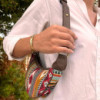 Sac hobo Jacquard - Rich Browns (bandoulière marron)