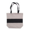 Sac en coton bicolore - 38 x 42 x 12 cm - Gris et noir - 283 g