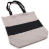 Sac en coton bicolore - 38 x 42 x 12 cm - Gris et noir - 283 g