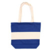 Sac en coton bicolore - 38 x 42 x 12 cm - Bleu et naturel - 283 g