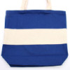 Sac en coton bicolore - 38 x 42 x 12 cm - Bleu et naturel - 283 g