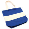 Sac en coton bicolore - 38 x 42 x 12 cm - Bleu et naturel - 283 g