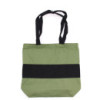 Sac en coton bicolore - 38 x 42 x 12 cm - Vert et noir - 283 g