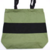 Sac en coton bicolore - 38 x 42 x 12 cm - Vert et noir - 283 g