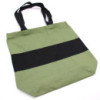 Sac en coton bicolore - 38 x 42 x 12 cm - Vert et noir - 283 g