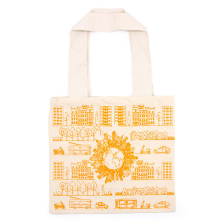Grand sac de courses en coton - 38 x 42 cm - City Life - 283 g
