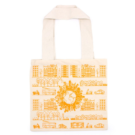 Grand sac de courses en coton - 38 x 42 cm - City Life - 283 g