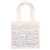 Grand sac de courses en coton - 38 x 42 cm - Vie marine - 283 g