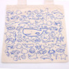 Grand sac de courses en coton - 38 x 42 cm - Vie marine - 283 g