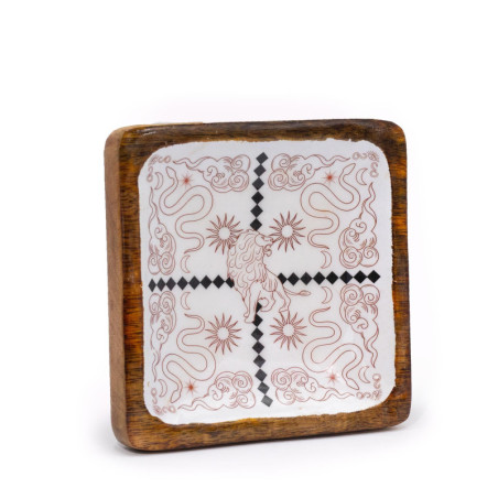 Grand plateau à bibelots carré 15 x 15 x 2,5 cm - Hop Hare