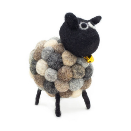 Petit mouton en feutre - Multi gris