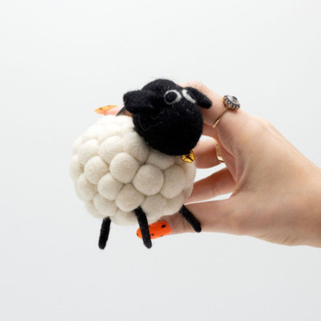 Petit mouton en feutre - Blanc