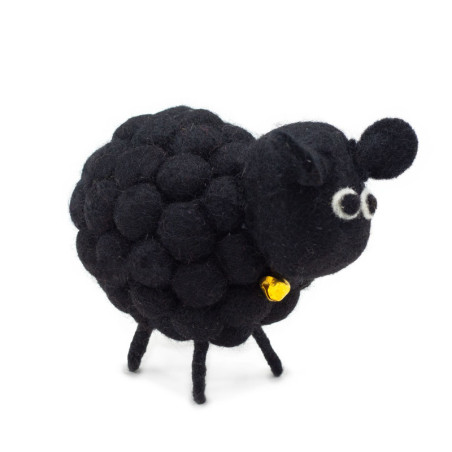 Petit mouton en feutre - Noir