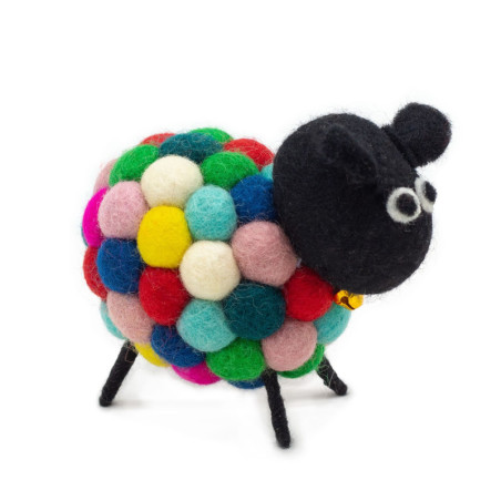 Petit mouton en feutre - Multicolore