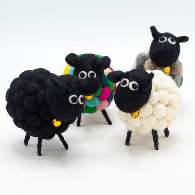 Petit mouton en feutre - Multicolore