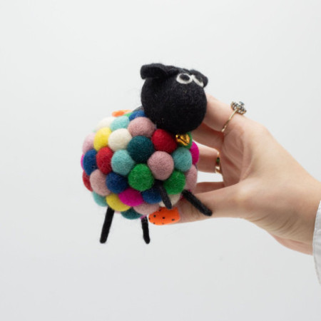 Petit mouton en feutre - Multicolore