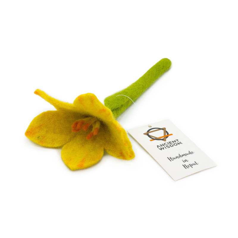 6x Fleurs en feutre - Lys (couleurs assorties)